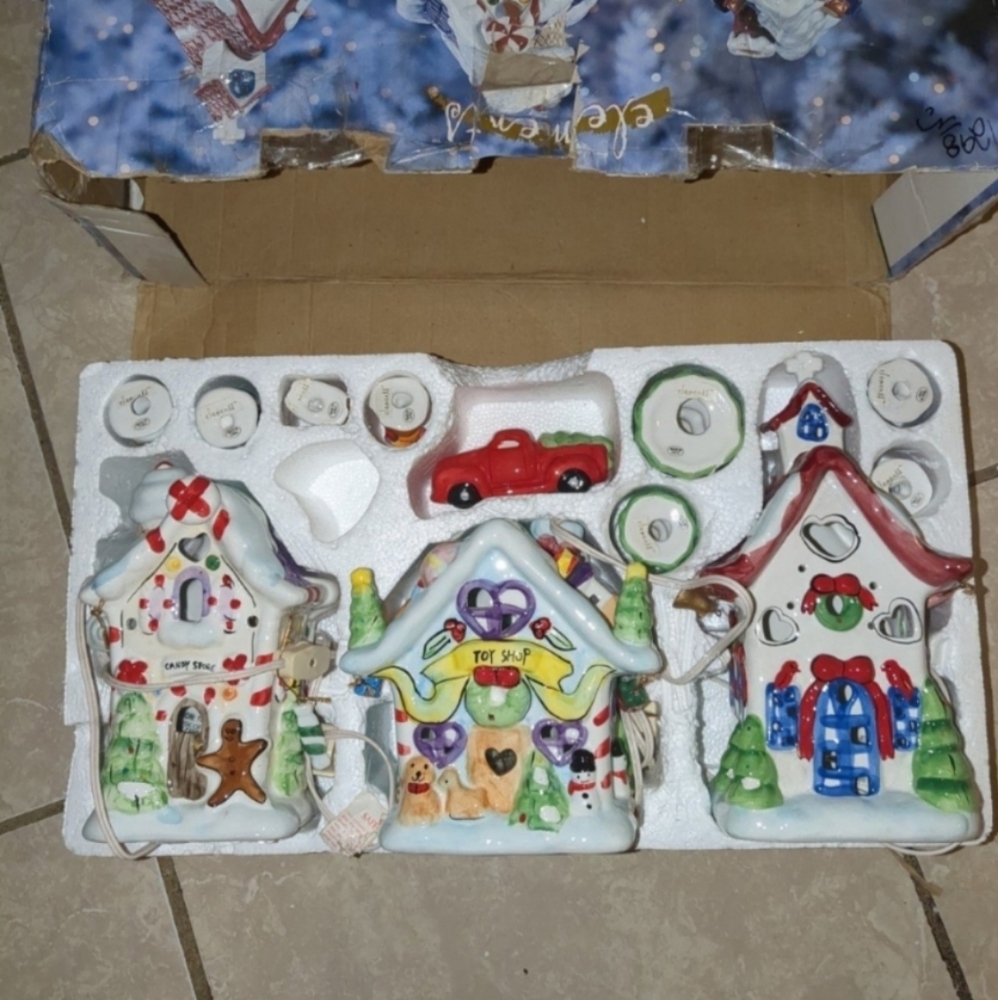Elements 12 Piece Christmas Village Set Gingerbread House